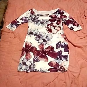 Flower design silk shirt